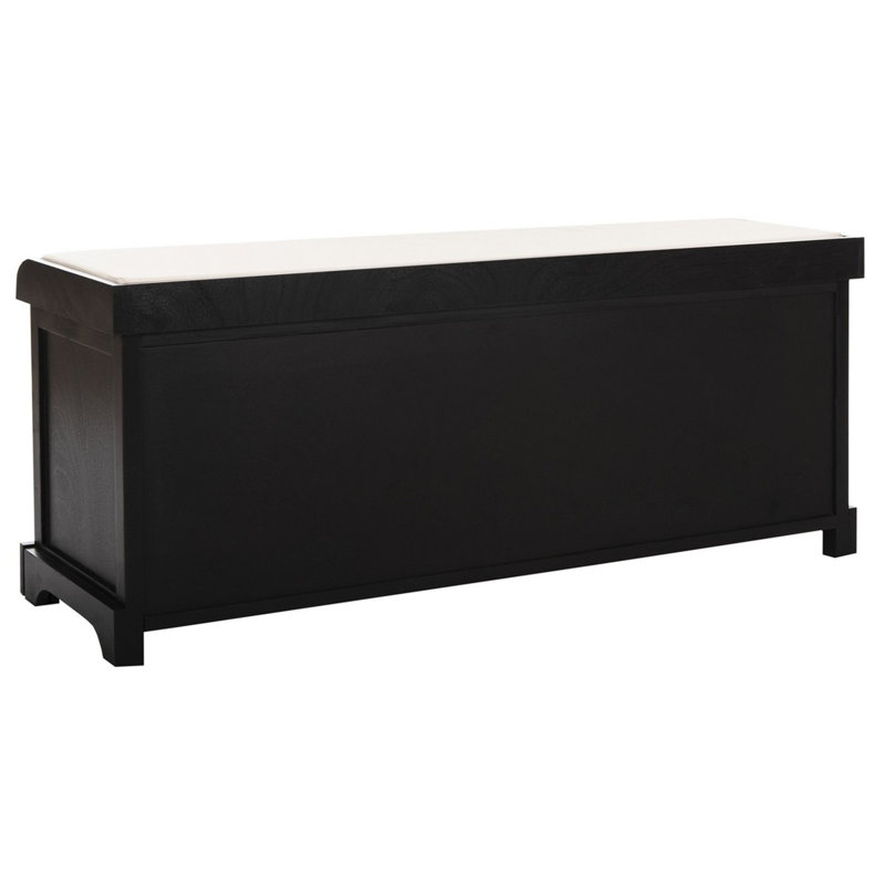 Lark Manor Aniella Faux Leather Wicker Storage Bench Wayfair